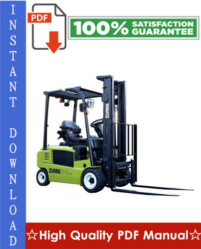 Thumbnail Clark CGC20, CGC25, CGC30, CGP20, CGP25, CGP30, CDP20, CDP25, CDP30 Forklift Trucks Workshop Service Repair Manual