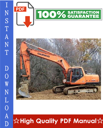 Thumbnail Daewoo Solar S220LC-V Tracked Excavator Service Repair Manual + Operation & Maintenance Manual Thumbnail Daewoo Solar S220LC-V Tracked Excavator Service Repair Manual + Operation & Maintenance Manual