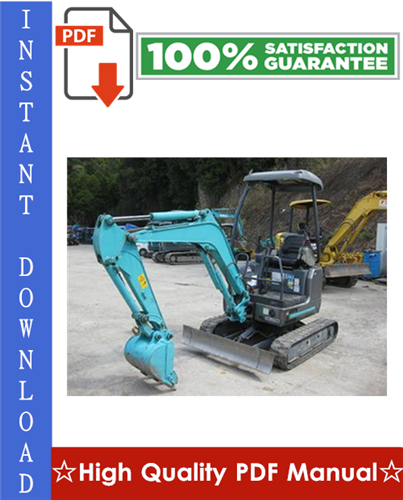 Thumbnail Kobelco SK15SR, SK20SR Hydraulic Excavator Workshop Service Repair Manual