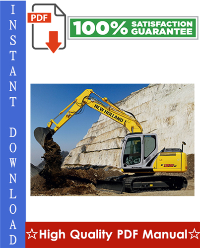 Thumbnail New Holland Kobelco E135B Crawler Excavator Workshop Service Repair Manual