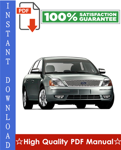 Thumbnail Ford Five Hundred 500 Workshop Service Repair Manual 2005-2007 Download