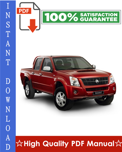 Thumbnail Holden Rodeo / Holden Colorado / Isuzu D-Max - TF Series Workshop Service Repair Manual 2003-2008 Download