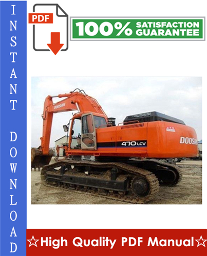 Thumbnail Daewoo Doosan Solar 470LC-V Track Excavator Workshop Service Repair Manual