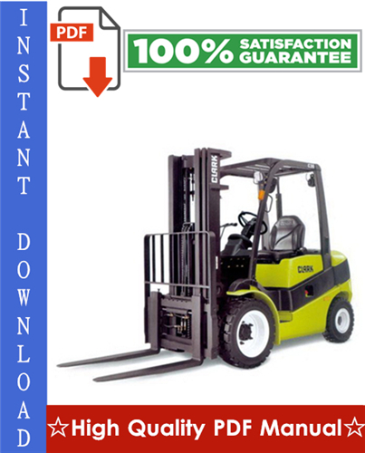 Thumbnail Clark CGP16, CDP16, CGP18, CDP18, CGP20, CDP20 Forklift Trucks Workshop Service Repair Manual