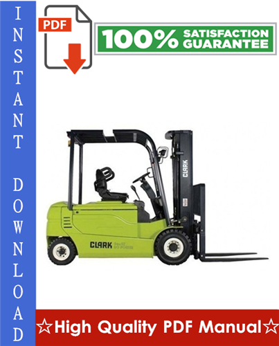 Thumbnail Clark GPX 35, GPX 40, GPX 50E Forklift Workshop Service Repair Manual