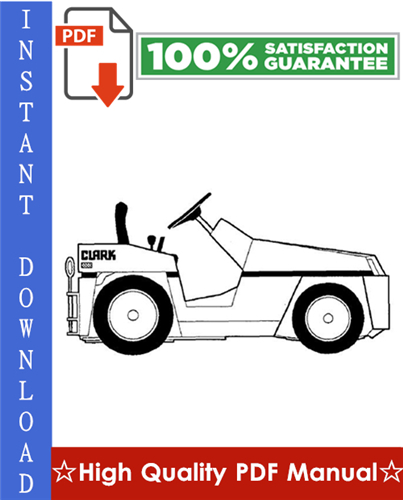 Thumbnail Clark DT 30E, DT 50E, DT 60E Diesel Towing Tractors Workshop Service Repair Manual