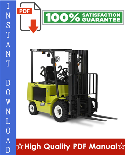 Thumbnail Clark TMX12, TMX13, TMX15s, TMX15, TMX17, TMX18, TMX20, TMX20x, TMX25, EPX16, EPX18 Forklift Trucks Workshop Service Repair Manual