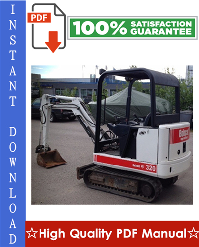 Thumbnail Bobcat 320, 320L, 322 Excavator Workshop Service Repair Manual