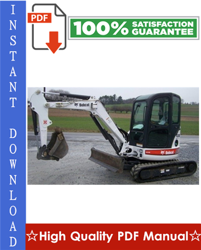 Thumbnail Bobcat 430 Compact Excavator Workshop Service Repair Manual (S/N: AA8711001 & Above, S/N: AA8811001 & Above, S/N: AACF11001 & Above, S/N: AACG11001 & Above)