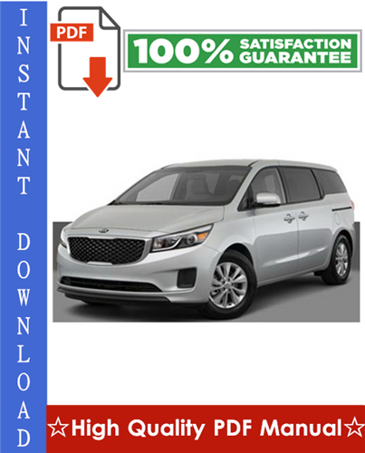 Thumbnail Kia Sedona Workshop Service Repair Manual 2006-2009 Download
