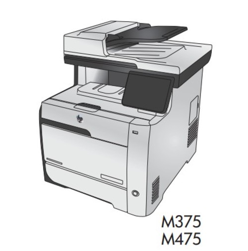 Product picture HP LaserJet Pro 300 color MFP M375 and HP LaserJet Pro 400 color MFP M475 Printers Service Repair Manual