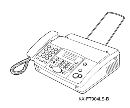 Product picture Panasonic KX-FT902LS-B, KX-FT904LS-B Personal Facsimile Service Repair Manual