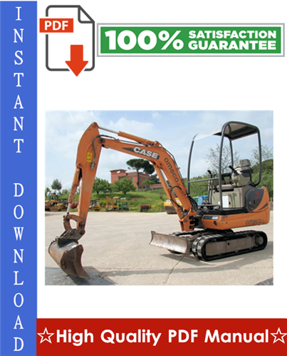 Product picture CASE CX16B, CX18B MINI EXCAVATORS Workshop Service Repair Manual