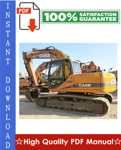 Product picture CASE CX180 CRAWLER EXCAVATORS Workshop Service Repair Manual