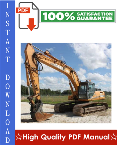 Product picture CASE CX290 CRAWLER EXCAVATORS Workshop Service Repair Manual