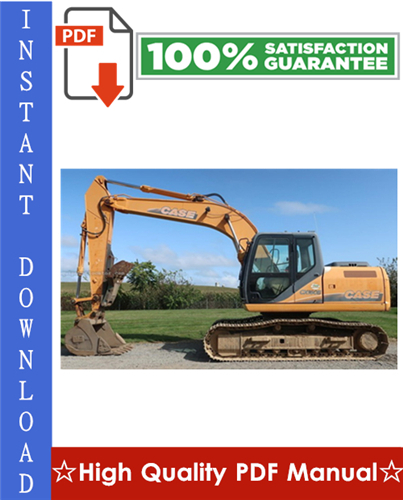 Product picture CASE CX160B, CX180B CRAWLER EXCAVATOR Workshop Service Repair Manual