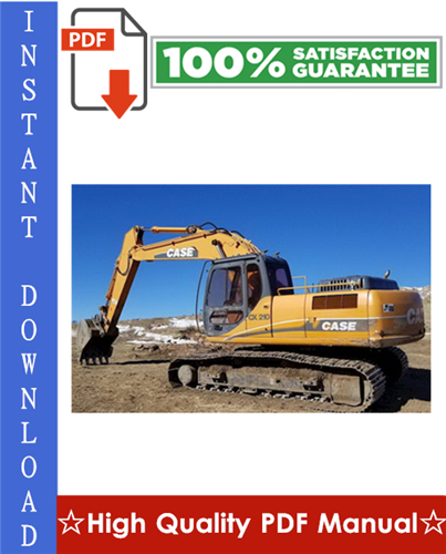 Product picture CASE CX210, CX230, CX240 CRAWLER EXCAVATORS Workshop Service Repair Manual