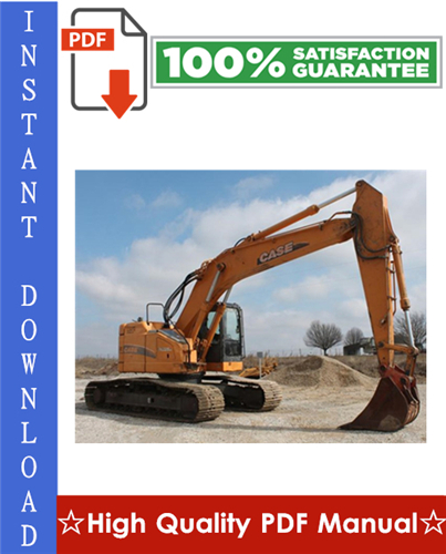 Product picture CASE CX225SR CRAWLER EXCAVATOR Workshop Service Repair Manual