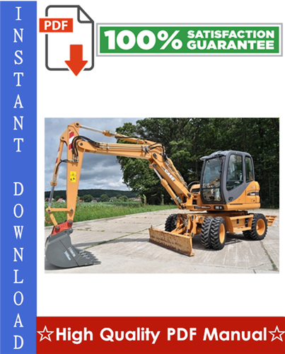 Product picture CASE WX95, WX125 WHEELED EXCAVATOR Workshop Service Repair Manual