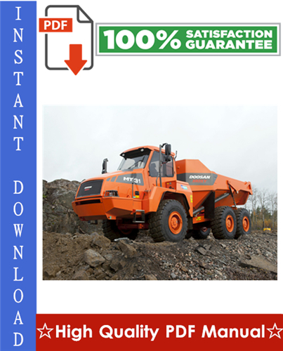 Product picture DOOSAN MOXY MT26, MT31 ARTICULATED DUMP TRUCK Workshop Service Repair Manual