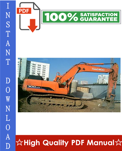 Product picture DAEWOO DOOSAN SOLAR 300LC-V TRACK EXCAVATOR Workshop Service Repair Manual