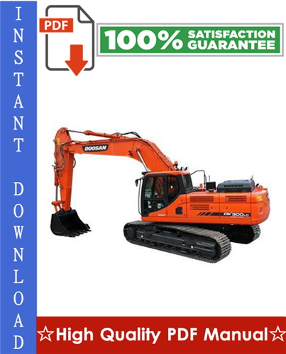 Product picture Daewoo Doosan DX300LC Excavator Workshop Service Repair Manual