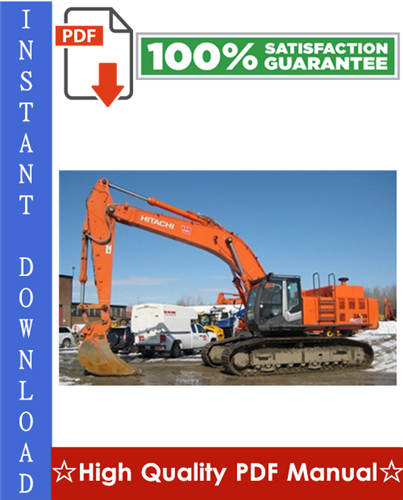 Product picture Hitachi ZAXIS450-3, ZAXIS450LC-3, ZAXIS470H-3, ZAXIS470LCH-3, ZAXIS500LC-3, ZAXIS520LCH-3 Hydraulic Excavator Workshop Service Repair Manual