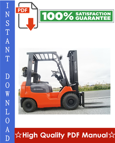 Product picture Toyota 7FGU15, 7FDU15, 7FGU18, 7FDU18, 7FGU20, 7FDU20, 7FGU25, 7FDU25, 7FGU30, 7FDU30, 7FGU32, 7FDU32, 7FGCU20, 7FGCU25, 7FGCU30, 7FGCU32 Forklift Trucks Workshop Service Repair Manual