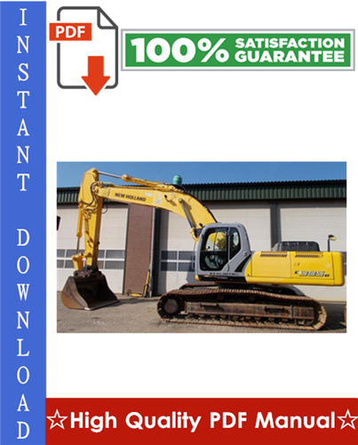 Product picture New Holland Kobelco E385B Crawler Excavator Workshop Service Repair Manual