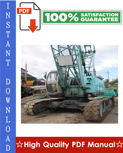Product picture Kobelco 7055, 7065 Crawler Crane Workshop Service Repair Manual
