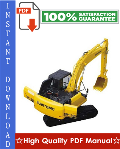 Product picture Sumitomo SH160-3 Excavator Workshop Service Repair Manual