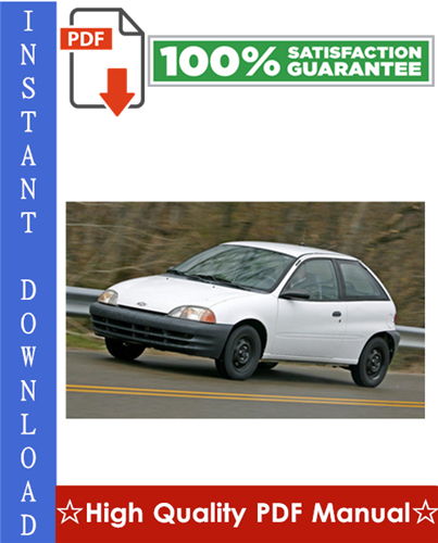 Product picture Chevy Chevrolet Metro Workshop Service Repair Manual 1998-2001 Download