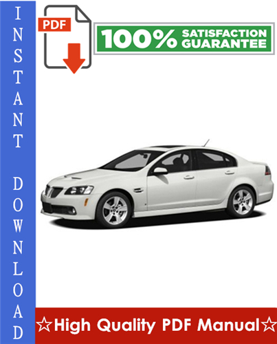 Product picture Pontiac G8 Workshop Service Repair Manual 2008-2009 Download