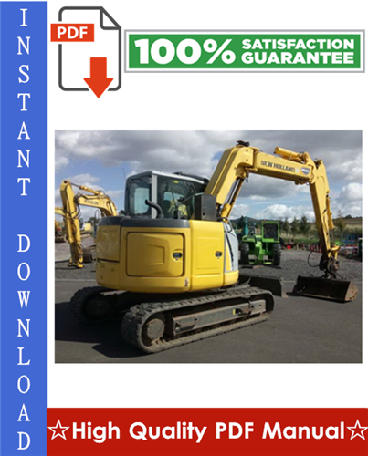 Product picture New Holland E70bsr MINI Excavator Workshop Service Repair Manual