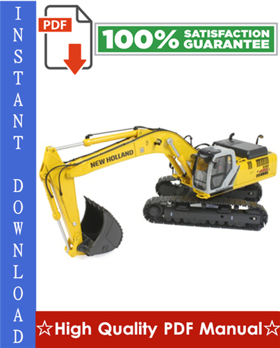 Product picture New Holland E485B Crawler Excavator Workshop Service Repair Manual
