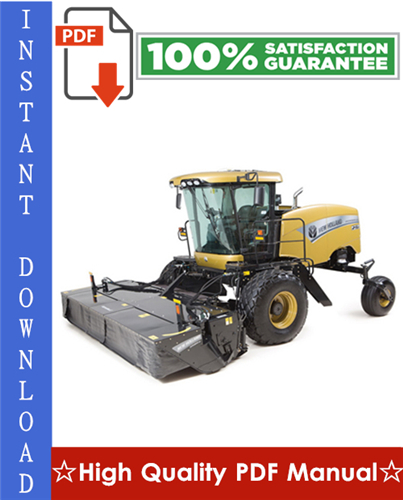 Product picture New Holland H8040 Self-Propelled Windrower Workshop Service Repair Manual