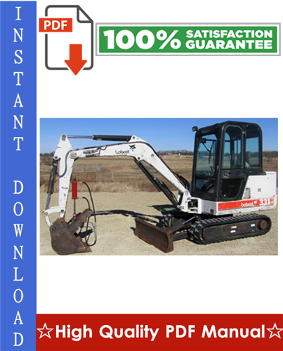 Product picture Bobcat 331, 331E, 334 Excavator Workshop Service Repair Manual (331 - S/N 234313000 & Above, 331E - S/N 234412000 & Above, 334 - S/N 234513000 & Above, G Series)