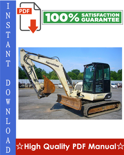 Product picture Ingersoll Rand ZX75 Utility Equipment Excavator Workshop Service Repair Manual