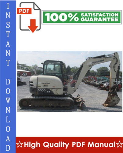Product picture Ingersoll Rand ZX75, ZX125 Load Excavator Workshop Service Repair Manual