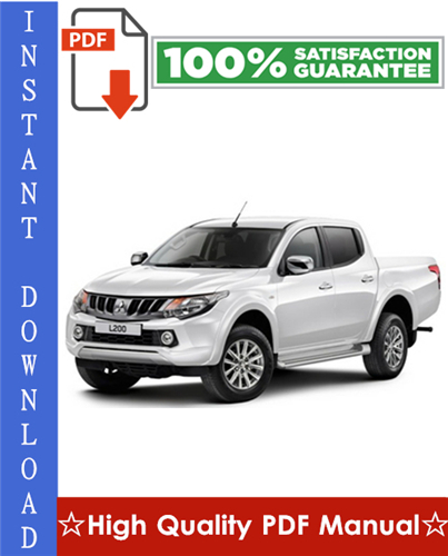 Product picture Mitsubishi L200 Workshop Service Repair Manual 1997-2002 Download