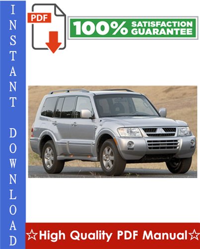 Product picture 2006 Mitsubishi Montero Workshop Service Repair Manual
