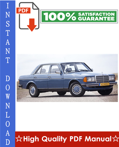 Product picture Mercedes-Benz W123 Workshop Service Repair Manual