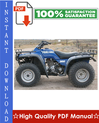 Product picture Honda TRX300 / TRX300FW FOURTRAX Workshop Service Repair Manual 1995-2000 Download