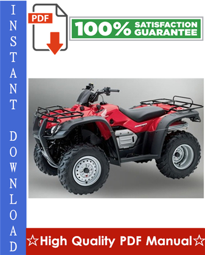 Product picture Honda TRX400FA / TRX400FGA Fourtrax Rancher Workshop Service Repair Manual 2004-2007 Download