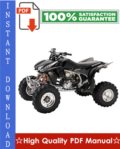Product picture Honda TRX450R / TRX450ER Workshop Service Repair Manual 2004-2009 Download