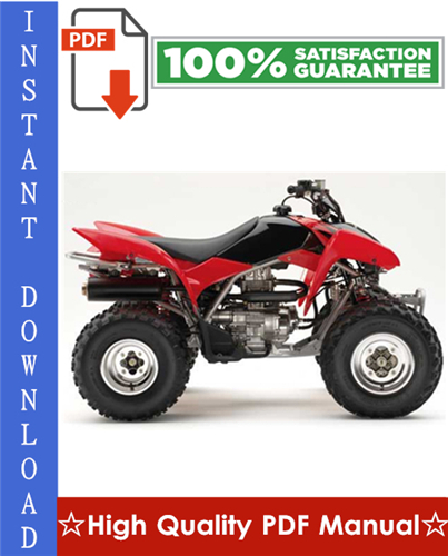 Product picture Honda TRX250EX / TRX250X Sportrax Workshop Service Repair Manual 2006-2011 Download
