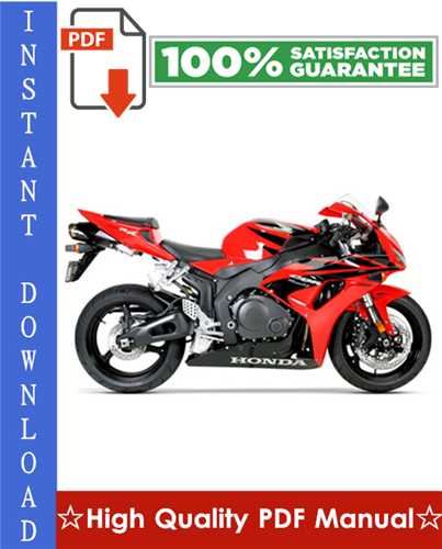 Product picture Honda CBR1000RR Motorcycle Workshop Service Repair Manual 2008-2009 Download