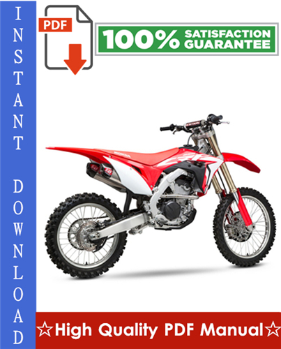 Product picture Honda CRF250R Workshop Service Repair Manual 2004-2009 Download
