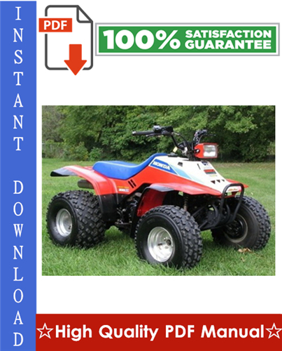 Product picture Honda TRX200SX Fourtrax ATV Workshop Service Repair Manual 1986-1988 Download
