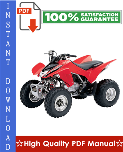 Product picture Honda TRX250EX Sportrax Workshop Service Repair Manual 2001-2005 Download